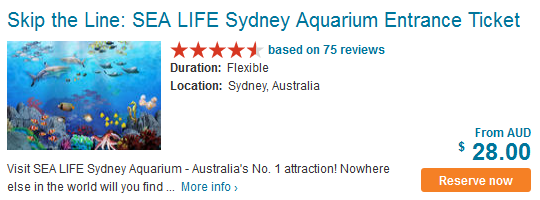 SEA LIFE Sydney Aquarium Entrance Ticket